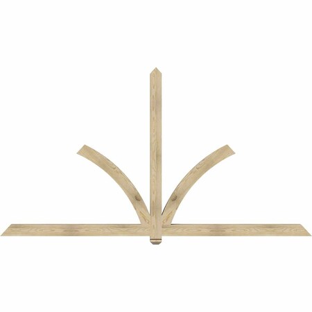 Ekena Millwork Redmond Rough Sawn Timber Gable Bracket, Douglas Fir, 108"W x 58"H x 4"D x 4"F, 13/12 Pitch GBW108X58X0404RED00RDF